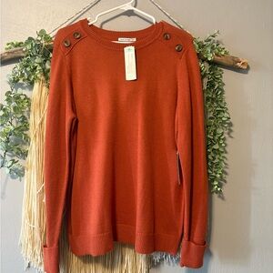 Pink Clover Burnt Orange Pullover